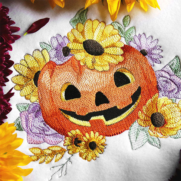 Asters and Black-eyed Susans Jack o' Lantern