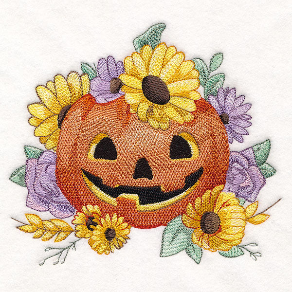 Asters and Black-eyed Susans Jack o' Lantern
