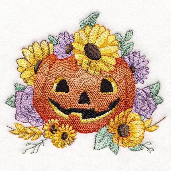 Asters and Black-eyed Susans Jack o' Lantern