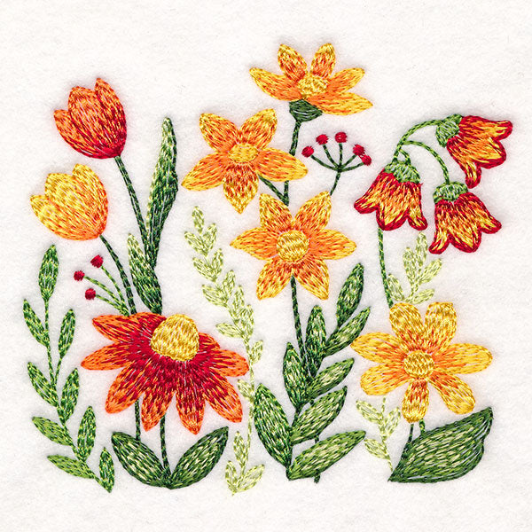 Wild and Free Blooms Border