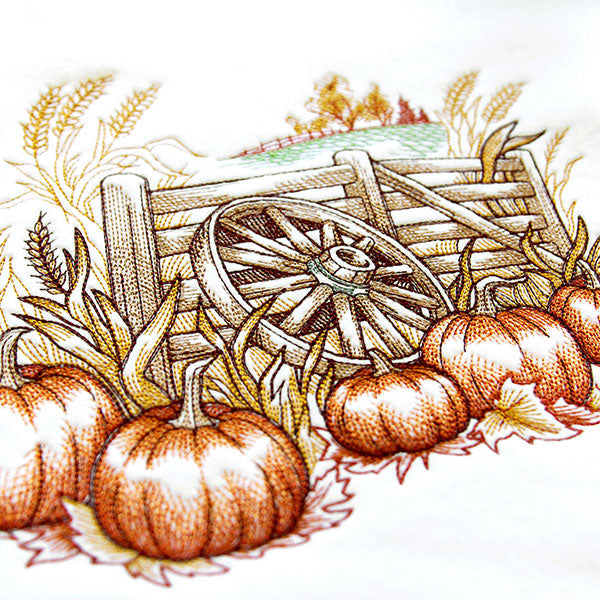 Countryside Harvest Scene