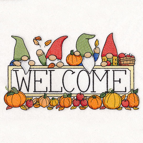 Fall Gnome Welcome Sign