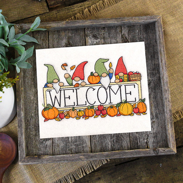 Fall Gnome Welcome Sign