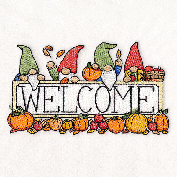 Fall Gnome Welcome Sign