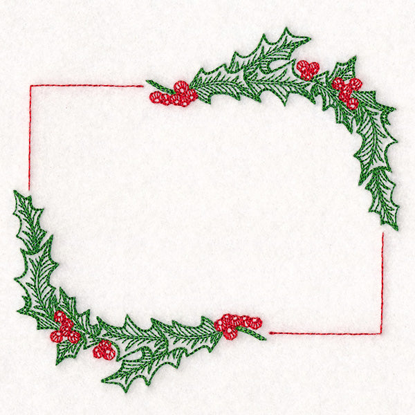 Christmas Quilt Labels - Holly & Berries Etching