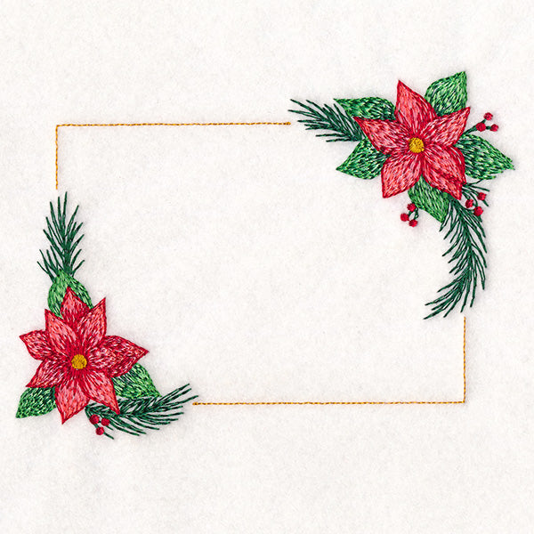 Christmas Quilt Labels - Poinsettias