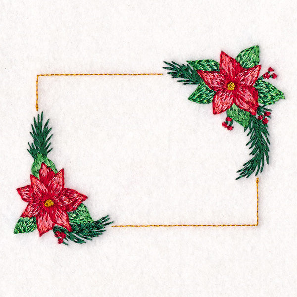 Christmas Quilt Labels - Poinsettias