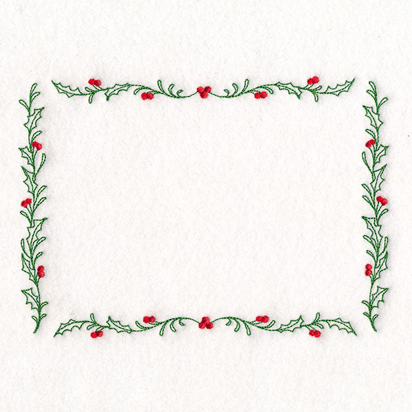 Christmas Quilt Labels - Delicate Holly & Berries