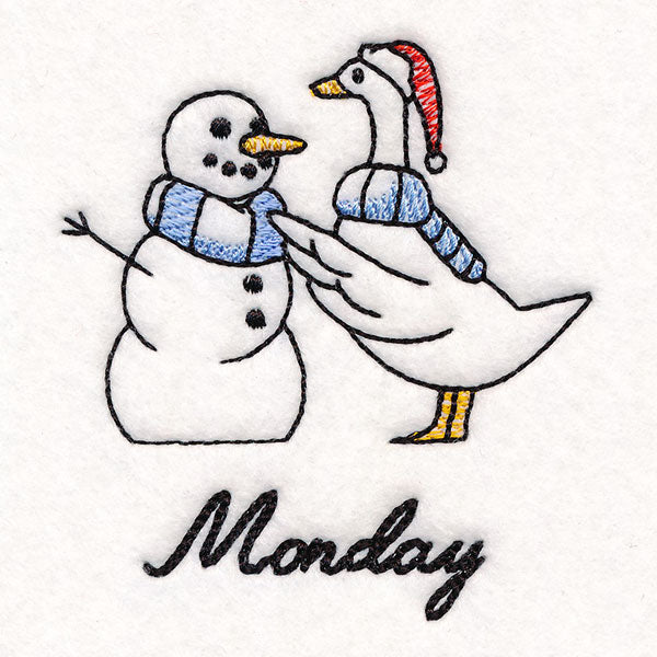 Goose Building a Snowman on Monday