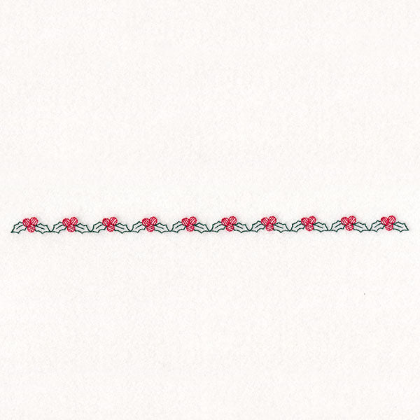 Delicate Christmas Border - Holly