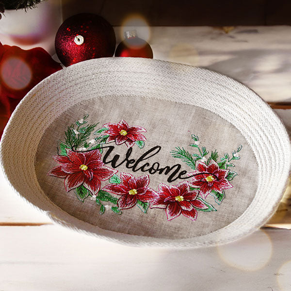 Welcome with Christmas Poinsettias