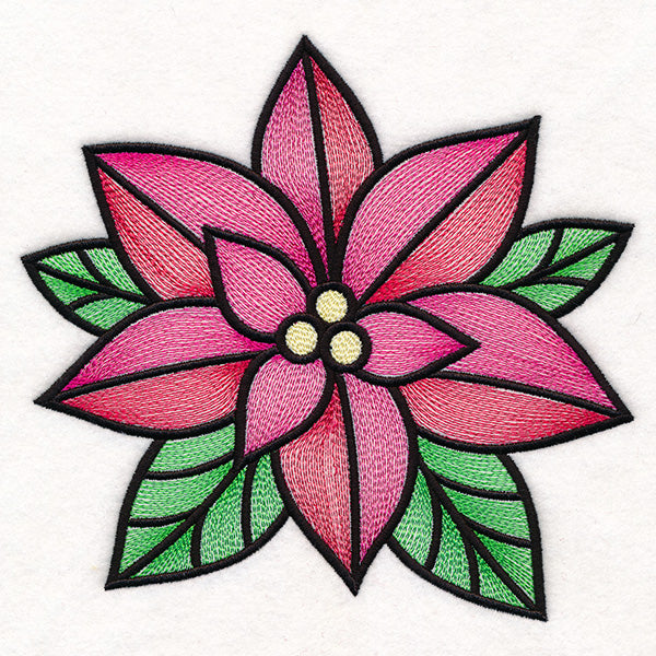 Stained Glass Christmas Accents - Poinsettia