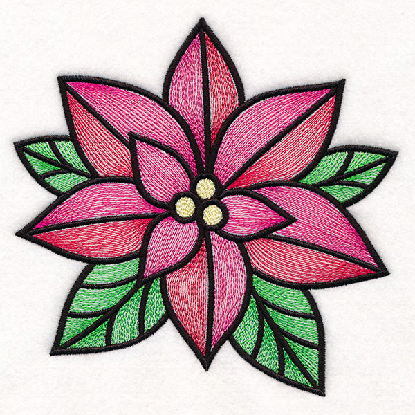 Stained Glass Christmas Accents - Poinsettia