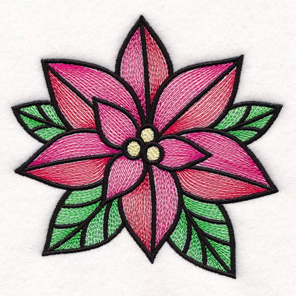 Stained Glass Christmas Accents - Poinsettia