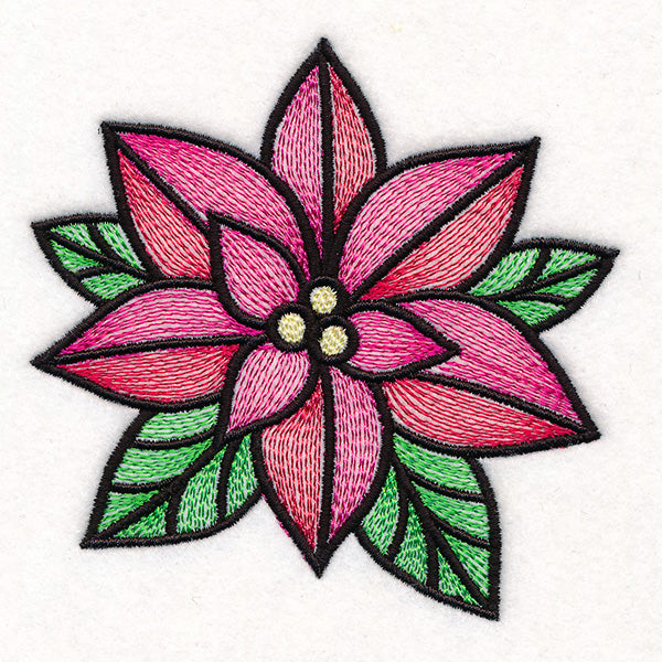 Stained Glass Christmas Accents - Poinsettia