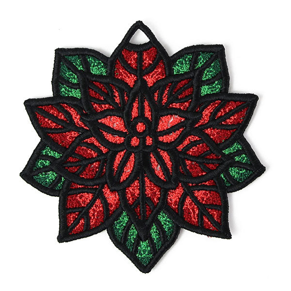Christmas Charms Ornament - Poinsettia (Lace)