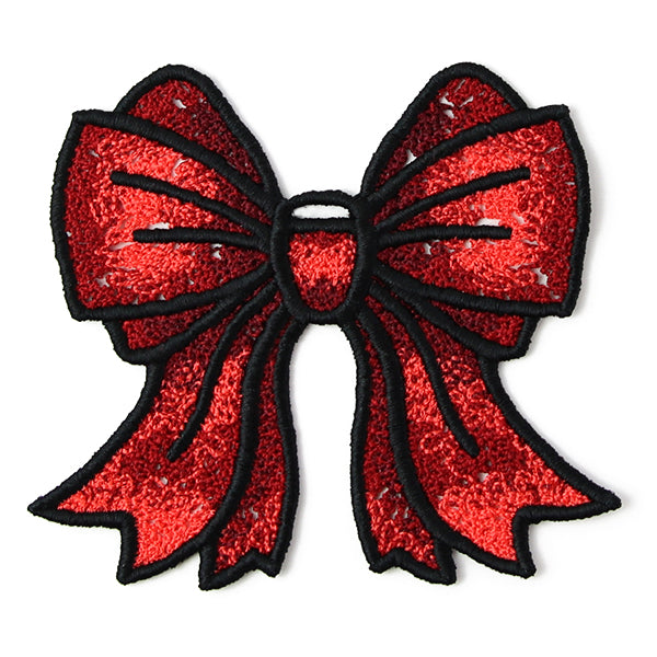 Christmas Charms Ornament - Bow (Lace)