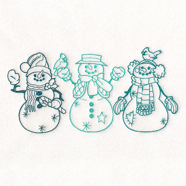 Storybook Christmas Characters - Snowmen