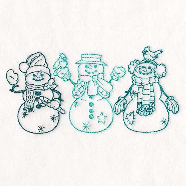 Storybook Christmas Characters - Snowmen