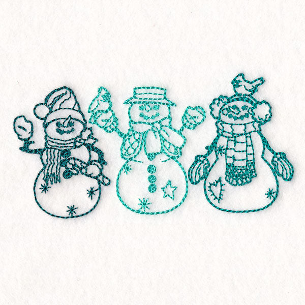 Storybook Christmas Characters - Snowmen