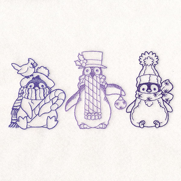 Storybook Christmas Characters - Penguins