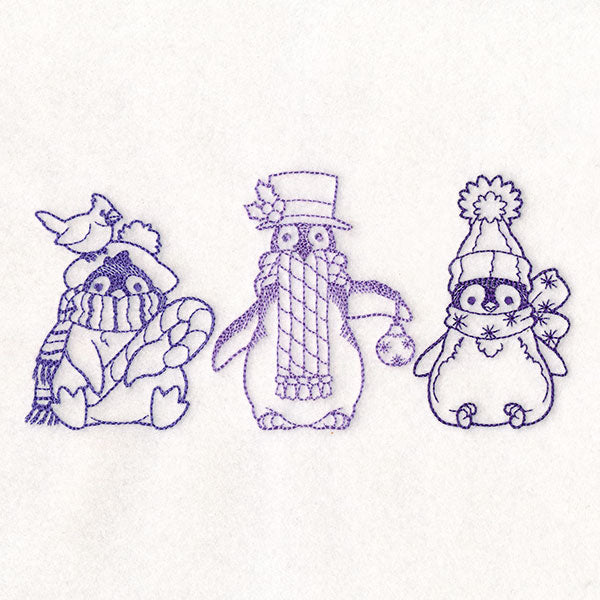 Storybook Christmas Characters - Penguins