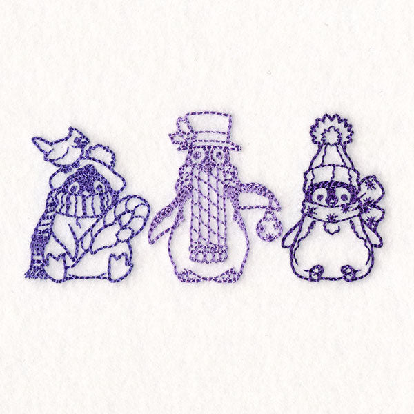 Storybook Christmas Characters - Penguins