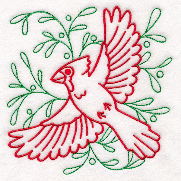 Merry Mistletoe Cardinal