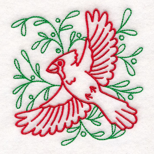 Merry Mistletoe Cardinal