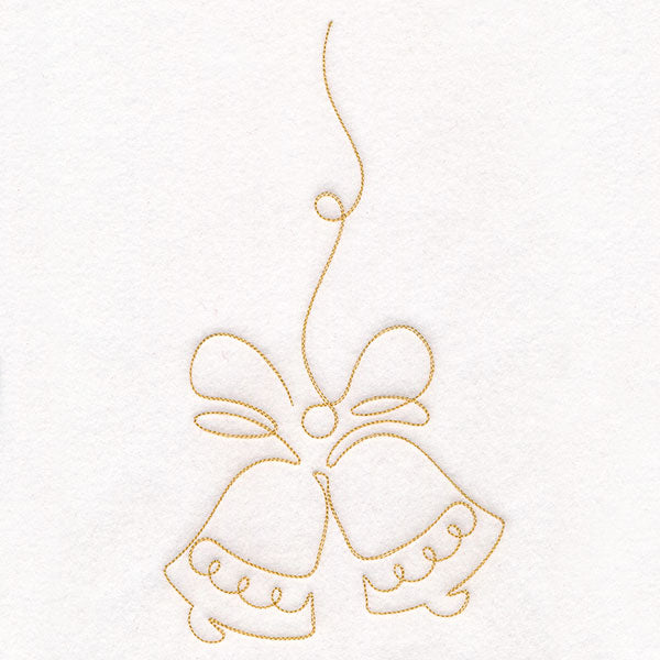 Continuous Linework Christmas Borders - Bells