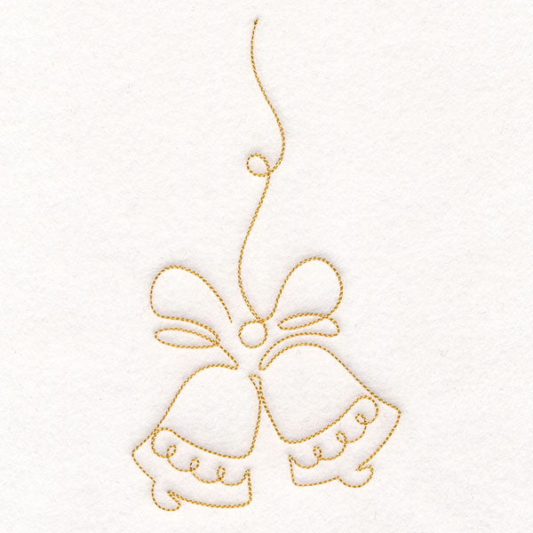 Continuous Linework Christmas Borders - Bells