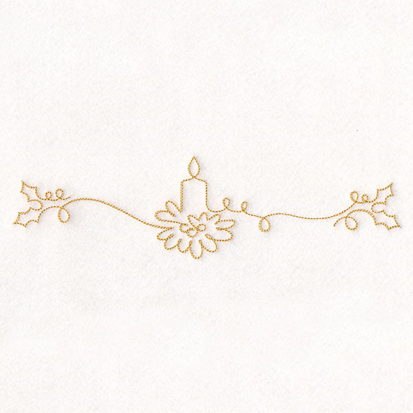 Continuous Linework Christmas Borders - Candle