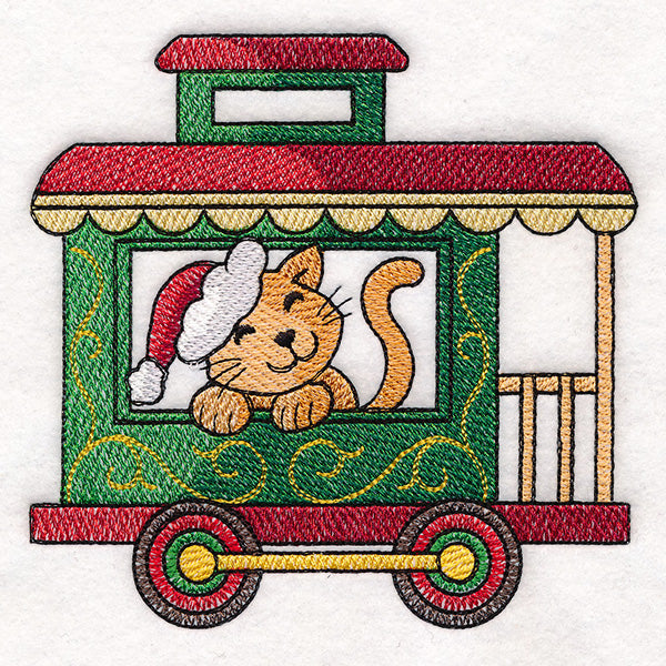 Storybook Christmas Train - Cat Caboose