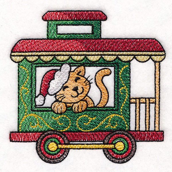 Storybook Christmas Train - Cat Caboose