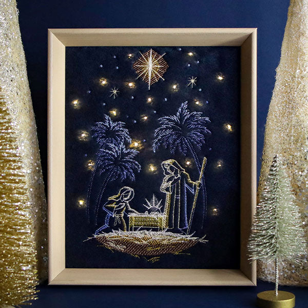 Moonlit Nativity Scene