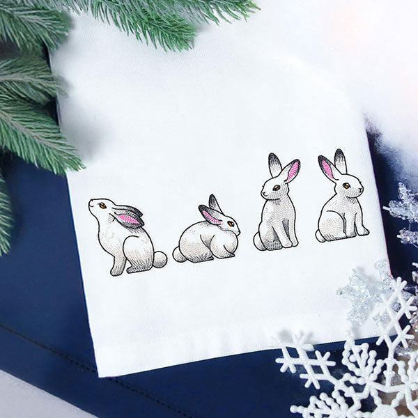 Bunnies in Winter Border