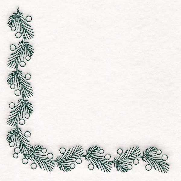 Delicate Christmas Corners - Pine
