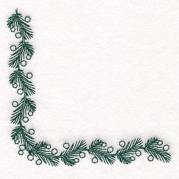 Delicate Christmas Corners - Pine