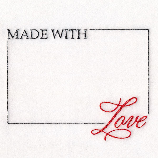 From the Heart Quilt Labels - Made with Love