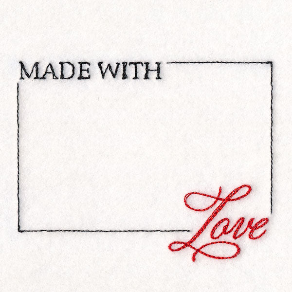 From the Heart Quilt Labels - Made with Love