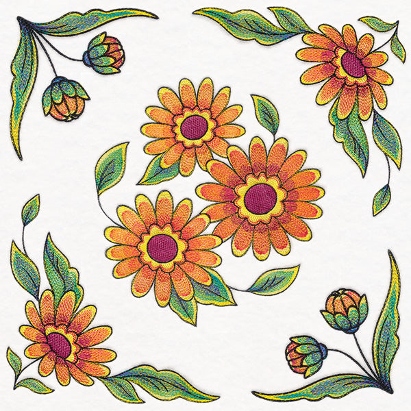 Color Theory Gerbera Daisy Corner 1