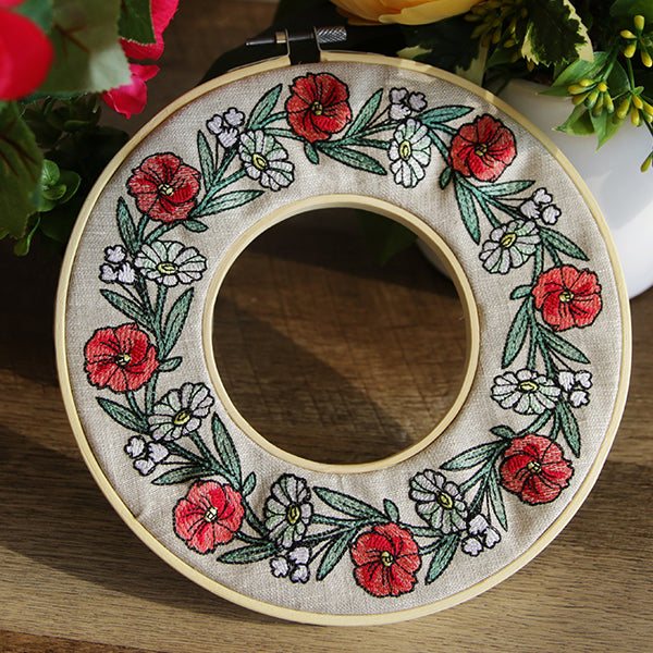 Poppies in Bloom Wreath
