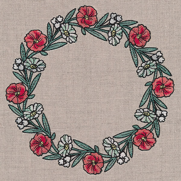 Poppies in Bloom Wreath