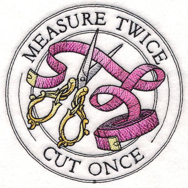 Measure Twice Cut Once Stamp