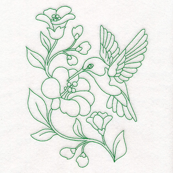 Spring Things Flowers - Hummingbird (Vintage)