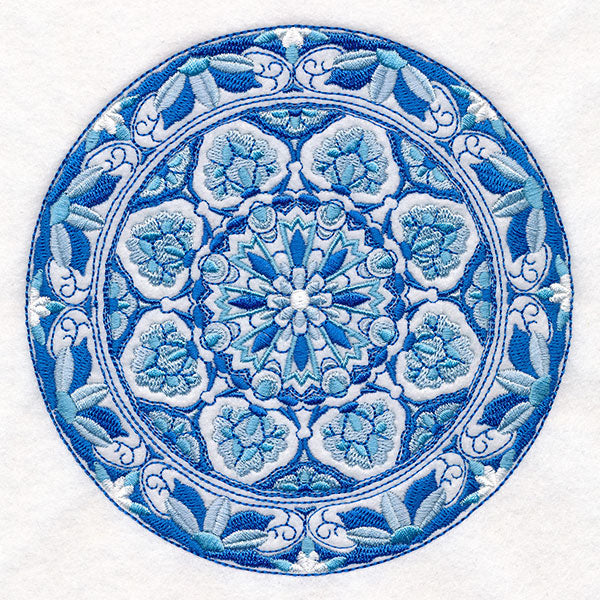 Delft Blue Mandala Circle