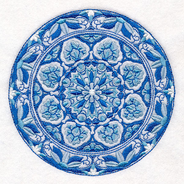 Delft Blue Mandala Circle
