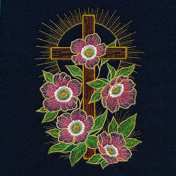 Gilded Easter Cross & Lenten Roses