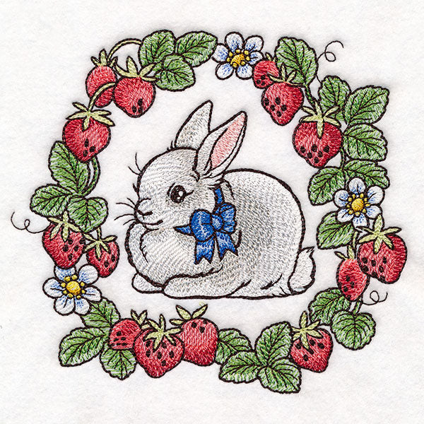 Strawberry Bunny Wreath