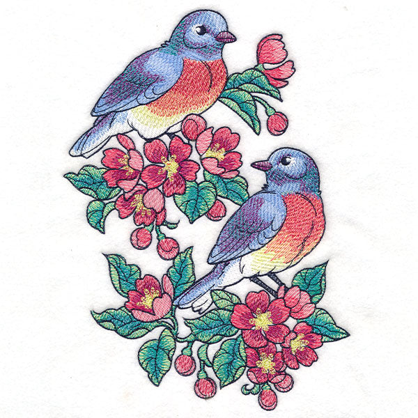 Color Theory Bluebirds & Springtime Blossoms